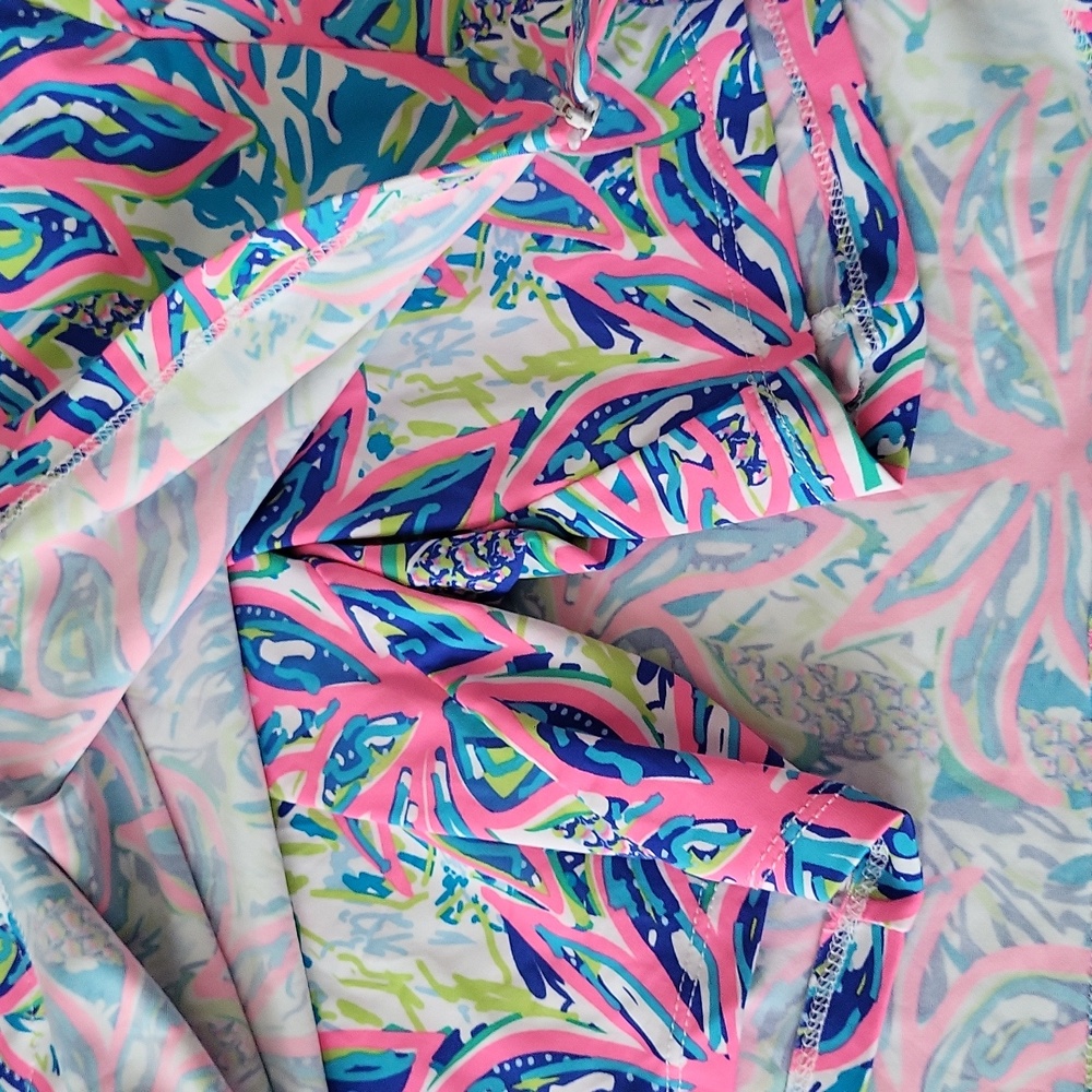 Lulu-B Vibrant Floral A-Line Skirt - Pink and Blue - Picture 4 of 7